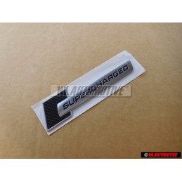 Audi Originale SUPERCHARGED Lato Logo Emblema Simbolo Nero Cromo - 4F0853601