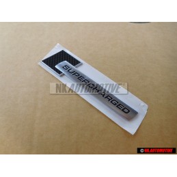 Audi Originale SUPERCHARGED Lato Logo Emblema Simbolo Nero Cromo - 4F0853601