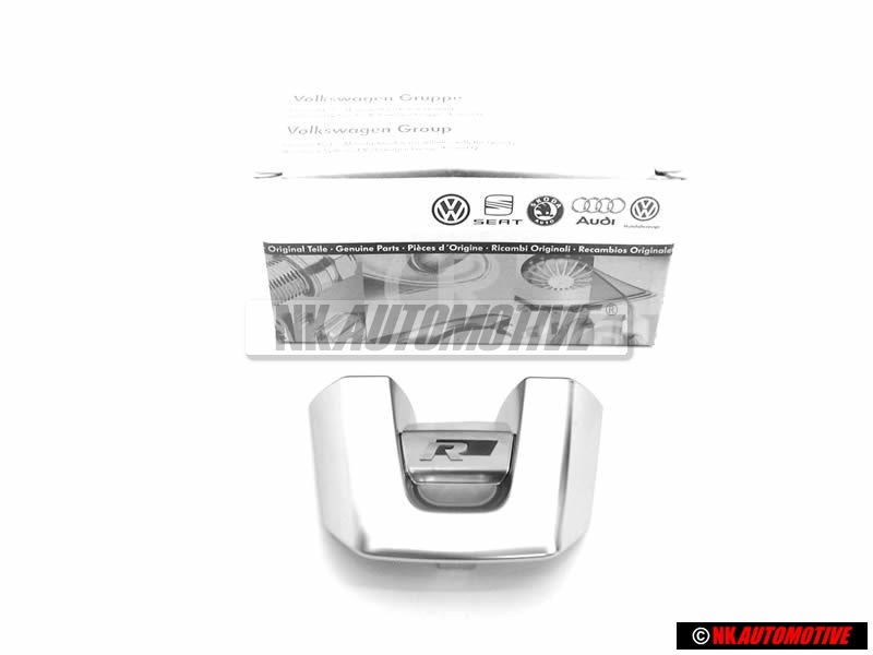 VW Originale R Volante Placca Logo Emblema Simbolo Alluminio - 1K8419685B POP