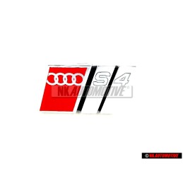 Audi Originale S4 Fronte Logo Emblema Scritta Cromo Rosso - 8D0853736C 2ZZ