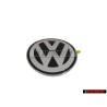 VW Originale Fronte Logo Emblema Simbolo Nero Cromo - 1C0853617A WV9