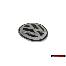 VW Originale Fronte Logo Emblema Simbolo Nero Cromo - 1C0853617A WV9
