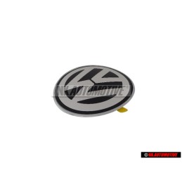 VW Originale Fronte Logo Emblema Simbolo Nero Cromo - 1C0853617A WV9