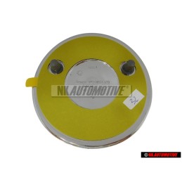 VW Originale Fronte Logo Emblema Simbolo Nero Cromo - 1C0853617A WV9