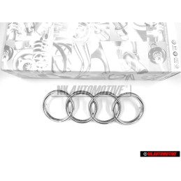 Audi Originale Anelli Fronte Logo Emblema Simbolo Cromo - 443853605