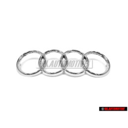 Audi Originale Anelli Fronte Logo Emblema Simbolo Cromo - 443853605