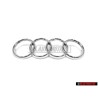 Audi Originale Anelli Fronte Logo Emblema Simbolo Cromo - 443853605