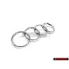 Audi Originale Anelli Fronte Logo Emblema Simbolo Cromo - 443853605