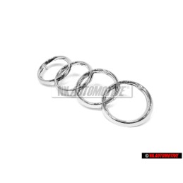 Audi Originale Anelli Fronte Logo Emblema Simbolo Cromo - 443853605