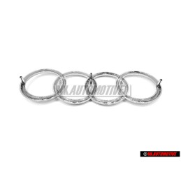 Audi Originale Anelli Fronte Logo Emblema Simbolo Cromo - 443853605