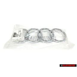 Audi Originale Anelli Fronte Logo Emblema Simbolo Cromo - 443853605