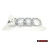 Audi Originale Anelli Fronte Logo Emblema Simbolo Cromo - 443853605
