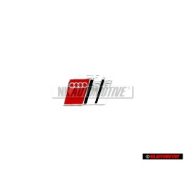 Audi Originale S6 Volante Placca Logo Emblema Simbolo Cromo Rosso - 4B0419685