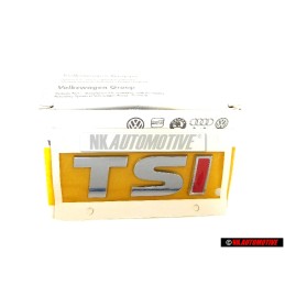 VW Originale TSI Posteriore Logo Emblema Scritta Cromo Rosso - 5G0853675A JZQ