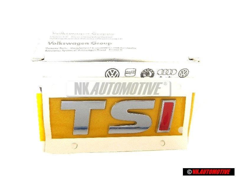 VW Originale TSI Posteriore Logo Emblema Scritta Cromo Rosso - 5G0853675A JZQ
