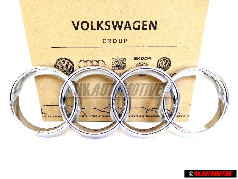 Audi Originale Anelli Fronte Logo Emblema Simbolo Cromo - 8Z0853605 2ZZ