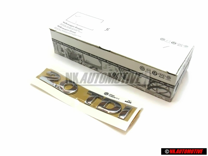 VW Originale 2.0 TDI Posteriore Logo Emblema Scritta Cromo - 1K0853675E 739