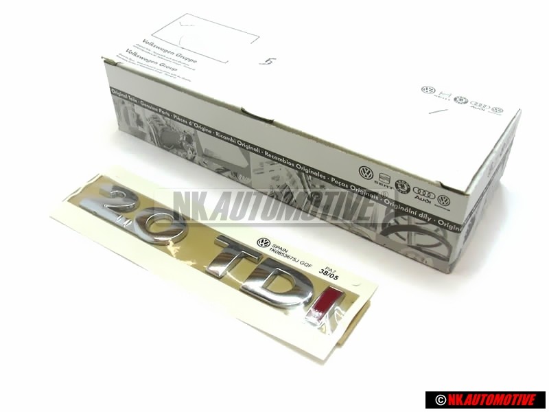 VW Originale 2.0 TDI Posteriore Logo Emblema Scritta - 1K0853675J GQF