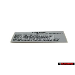 VW Originale Etichetta - 6U0010089C