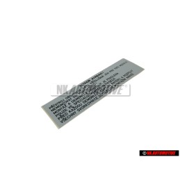 VW Originale Etichetta - 6U0010089C