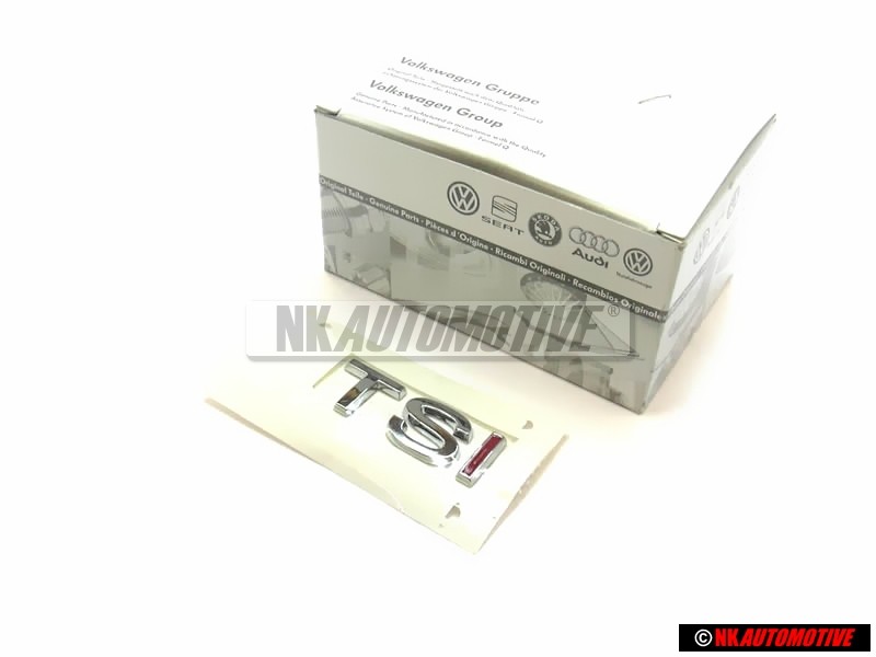 VW Originale TSI Posteriore Logo Emblema Scritta Cromo Rosso - 1K5853675H GQF