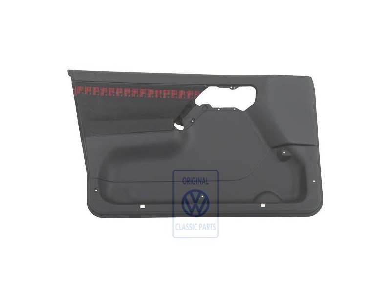 VW Originale Rivestimento Porta (Tessuto) Nero/Rosso - 1H4867011BKENB