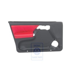 VW Originale Rivestimento Porta (Pelle/Similpelle) Nero/Rosso - 1H4867011CEEAS