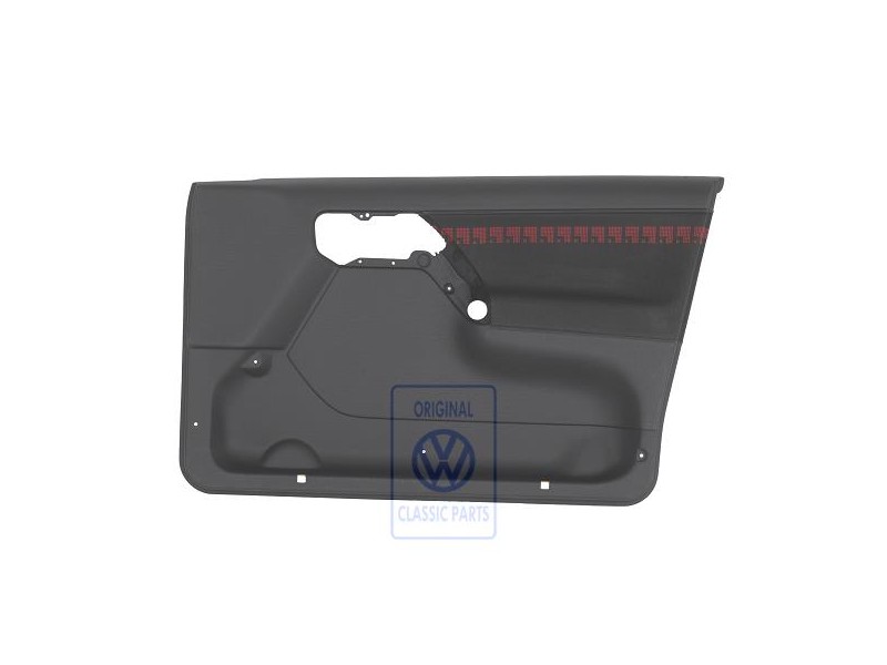 VW Originale Rivestimento Porta (Tessuto) Nero/Rosso - 1H4867012BHDYE