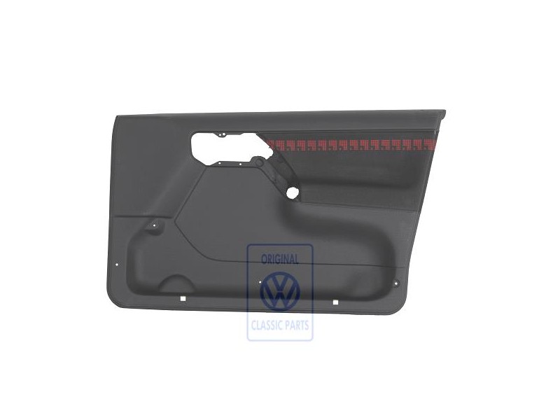 VW Originale Rivestimento Porta (Tessuto) Nero/Rosso - 1H4867012BHENB
