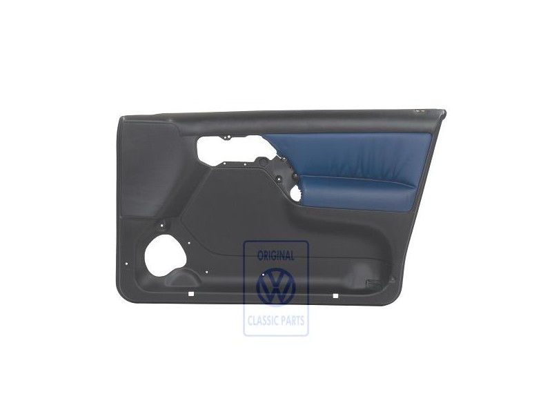 VW Originale Rivestimento Porta (Pelle/Similpelle) Nero/Blu - 1H4867012CBFAB
