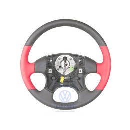 VW Originale Volante (Pelle) Nero Satinato/Rosso Flash - 1H0419091AMEQZ