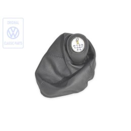 VW Originale Pomello Leva Cambio Con Cuffia Per Leva Cuoio Nero - 1H0711118L 1BX
