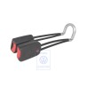 VW Originale Fibbia Cintura Doppia Nero Satinato/Rosso Fuoco - 1H0857739A FCN