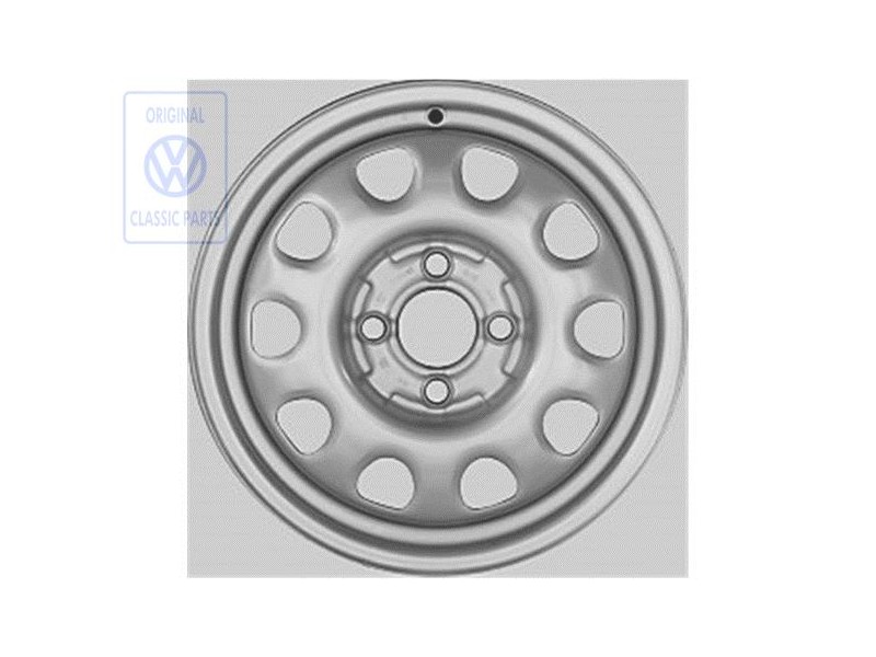 VW Originale Cerchio Di Acciaio Color Cromo - 1H0601025P 091