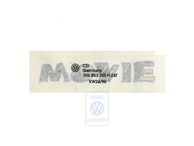VW Originale Scritta Pellicola Nero/Multicolor - 1H6853750H Z47