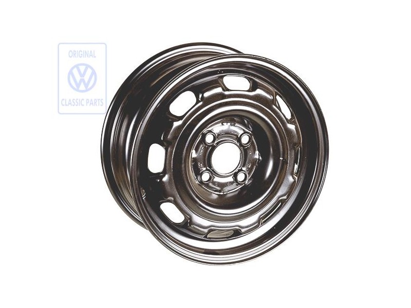 VW Originale Cerchio Di Acciaio Nero Rally - 1HM601025 03C