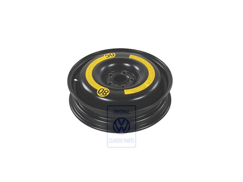 VW Originale Cerchio In Acciaio Per Ruota Di Scorta Salvaspazio - 3A0601025 03C