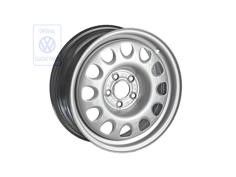 VW Originale Cerchio Di Acciaio Color Cromo - 3A0601027 091