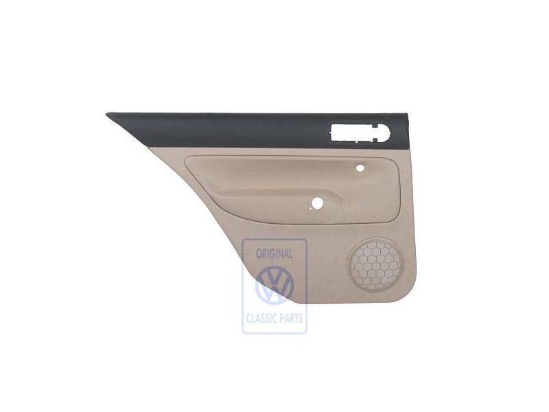 VW Originale Rivestimento Porta (Pelle) Nero/Beige Chiaro - 1J6867211BPLKY