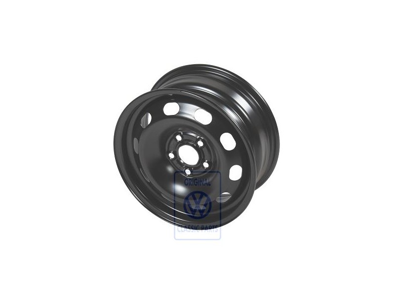 VW Originale Cerchio Di Acciaio Nero Rally - 1J0601027P 03C