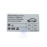 VW Originale Etichetta Per Pressione Pneumatici - 1J0010250C