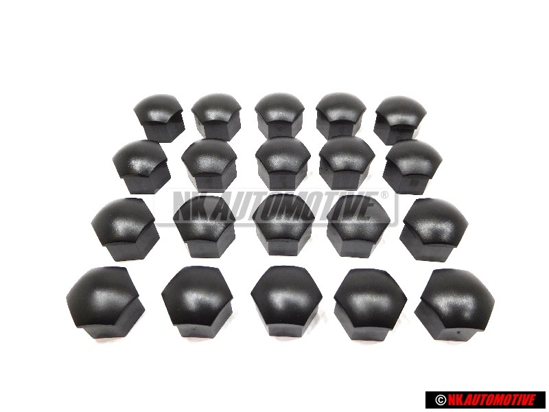 20X VW Originale Calotta Per Vite Nero Satinato - 321601173A 01C