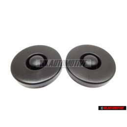 2X VW Originale Calotta Nero Satinato - 171412359 01C