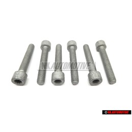 6X VW Originale Vite Cilindrica Con Testa Poligonale Interna - N 91108201