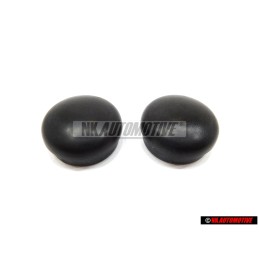 2X VW Originale Calotta Nero Satinato - 1J0955205A 9B9