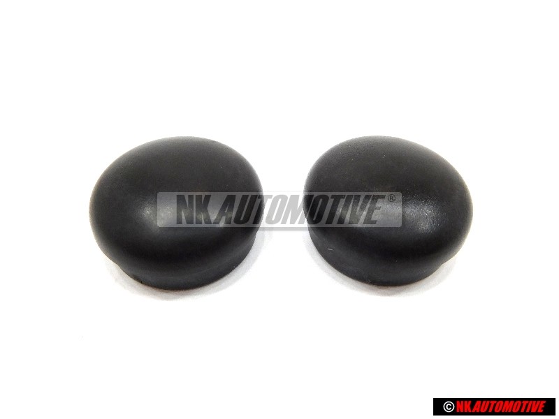 2X VW Originale Calotta Nero Satinato - 1J0955205A 9B9