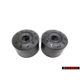 2X VW Originale Calotta Per Vite Nero Satinato - 3C0601173 9B9
