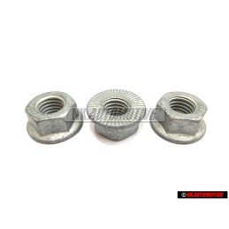 3X VW Originale Dado Flangiato Esagonale - N 10332002