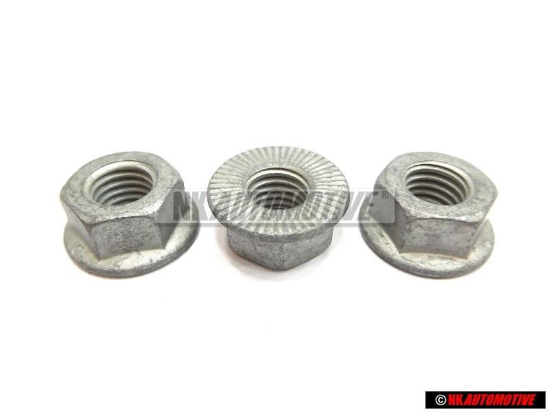 3X VW Originale Dado Flangiato Esagonale - N 10332002