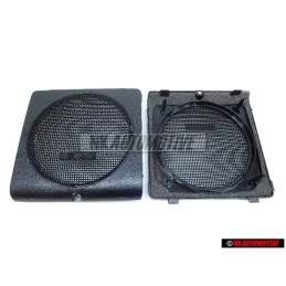 2X VW Originale Maschera Altoparlante Nero Satinato - 191867149 LN8